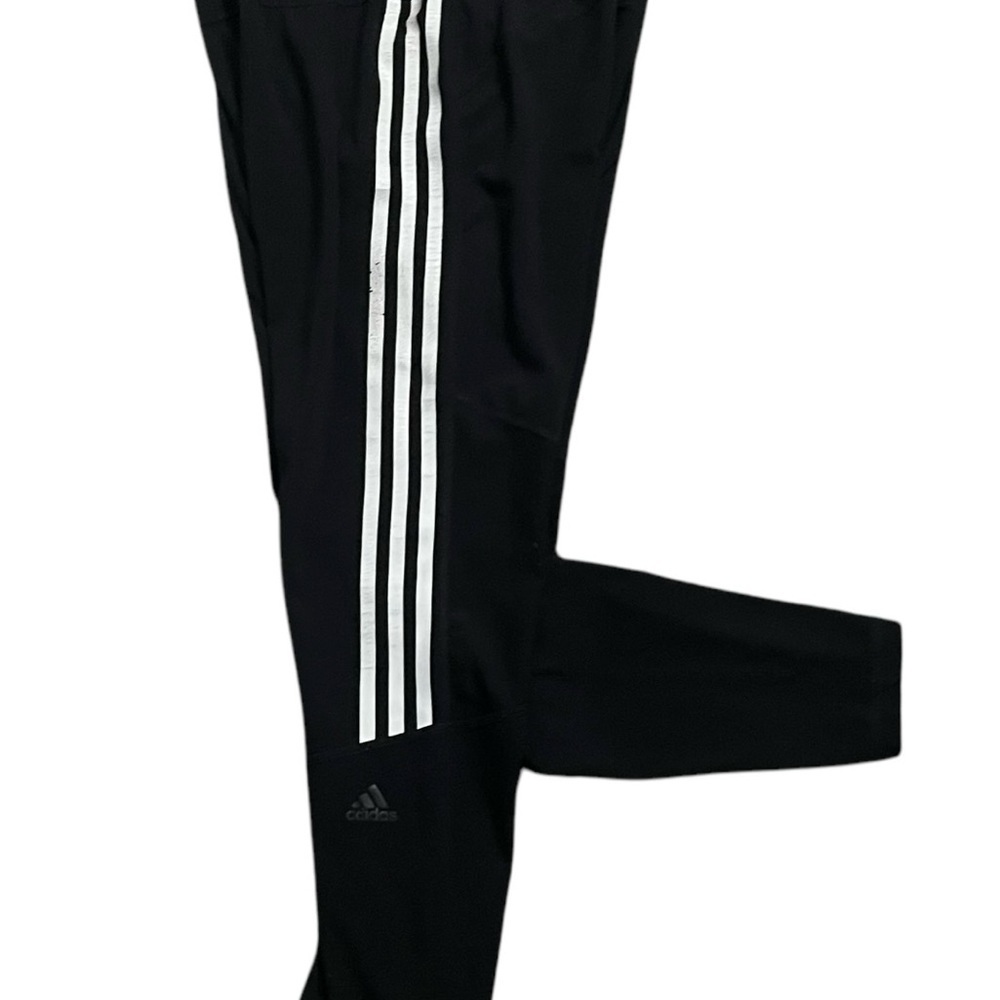 Adidas activewear yoga sports leggings black striped pocket wide waist Women M - Picture 4 of 15